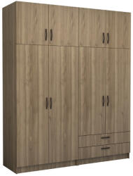 TopMebel Четирикрилен гардероб Victoria TopMebel с шкаф в цвят орех 200x60x240cm - topmebel - 1 066,57 лв