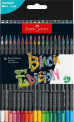 Faber-Castell Színes ceruza készlet, háromszögletű, FABER-CASTELL "Black Edition", 36 különböző szín (116436) - eztkapdki