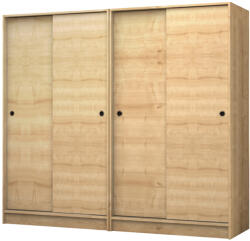 TopMebel Четирикрилен гардероб Regio TopMebel с плъзгащи врати в цвят дъб 200x60x181cm