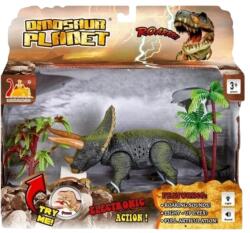 Avaleea Jucarie interactiva dinozaur cu lumini si sunete Triceratops si accesorii, 23 cm, Avaleea (AVL99958)