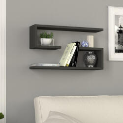 TopMebel Стенен рафт Jenika TopMebel меламин 2 броя в антрацит 60x14, 5x18cm