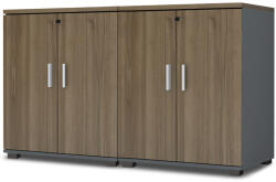 TopMebel Шкаф за офис документи Venturo TopMebel от меламин в антрацит - орех 160x40x80cm
