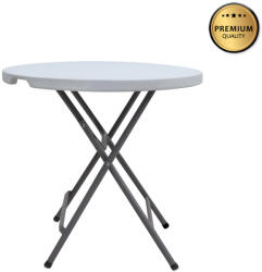 TopMebel Capri TopMebel сгъваема маса за конференции - кръгла, едно цяло, цвят ледено бяло, Ø80x74cm