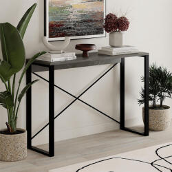 TopMebel Конзола Archie TopMebel от меламин в сиво ретро - черен цвят 110x35x75cm