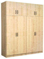 TopMebel Четирикрилен гардероб Victoria TopMebel с шкаф в цвят дъб 200x60x240cm - topmebel - 1 000,33 лв