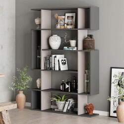 TopMebel Библиотека Mito TopMebel от меламин в светъл мока - антрацит 108x25x161cm
