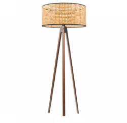 TopMebel Стояща лампа Rivo TopMebel E27 дърво - ратан в натурален цвят Ø38x140cm