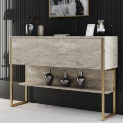 TopMebel Шкаф Luxe TopMebel от меламин в травертин - златен цвят 120x30x80cm