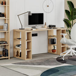 TopMebel Офис бюро Colmar TopMebel от меламин в цвят сапфирен дъб 140x60x75cm