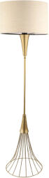 TopMebel Стояща лампа Olde TopMebel E27 метал - плат в златисто - бежов цвят 33x33x127cm
