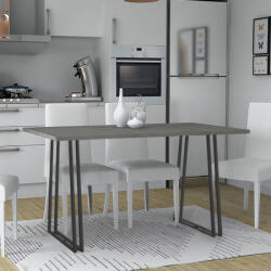TopMebel Маса Gable TopMebel метална - меламинова в антрацит 140x80x76cm