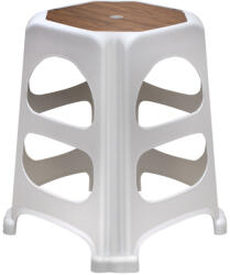 TopMebel Табуретка Desia TopMebel от полипропилен в бял цвят 37x37x45cm