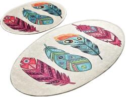 Persera Set 2 Covorase baie Feather, 60 x 100 cm, 50 x 60 cm, Antiderapant, Multicolor (FEATH6206) Covor baie