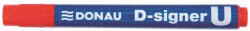 DONAU Alkoholos marker, 2-4 mm, kúpos, DONAU "D-signer U", piros (7371001-04PL) - eztkapdki