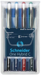 Schneider Rollertoll készlet, 0, 3 mm, SCHNEIDER "One Hybrid C", 4 szín (183194) - eztkapdki