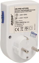 ORNO Priza programabila ORNO OR-PRE-427(GS), 230V, 16A, 24 ore, alb/albastru (OR-PRE-427(GS))