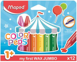Maped Zsírkréta, MAPED "Color`Peps MAXI Wax", 12 különböző szín (861311)