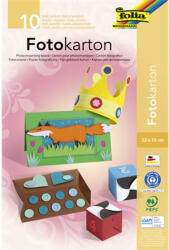  Dekorkarton, 2 oldalas, 22x33 cm, 300 g, 10 lap, FOLIA, vegyes színek (606) - eztkapdki
