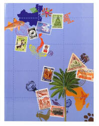Exacompta Album, bélyeggyűjtő, 17x22, 5 cm, 8 lap, EXACOMPTA "Globe Trotter", vegyes színek (25634E) - eztkapdki
