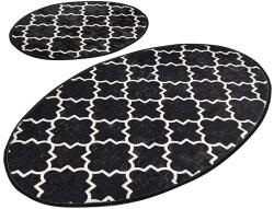 Persera Set 2 Covorase baie Kupa, 60 x 100 cm, 50 x 60 cm, Antiderapant, Negru (KUPA4806) Covor baie