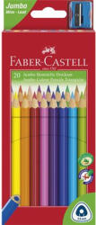 Faber-Castell Színes ceruza készlet, háromszögletű, FABER-CASTELL "Jumbo", 20 különböző szín (116520)