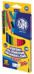 Astra Színes ceruza ASTRA akvarell 12 színű ajándék ecsettel (312110004)