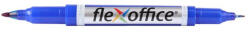 FlexOffice Alkoholos marker, 0, 4/1, 0 mm, kúpos, kétvégű, FLEXOFFICE "PM01", kék (FO-PM01BLUE) - eztkapdki