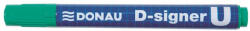 DONAU Alkoholos marker, 2-4 mm, kúpos, DONAU "D-signer U", zöld (7371001-06PL) - eztkapdki