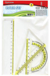 Optima Vonalzókészlet OPTIMA 15cm vonalzóval 4db-os (100180)