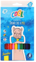 Victoria Színes ceruza készlet, háromszögletű, vastag, COOL BY VICTORIA, 12 különböző szín - eztkapdki