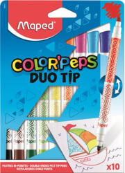 Maped Filctoll készlet, MAPED "Color`Peps Duo Tip", 10 különböző szín (849010)