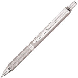 Pentel Rollertoll 0, 35mm, fém ezüst test, Pentel Energel BL407-A, írásszín kék (BL407-A) - eztkapdki