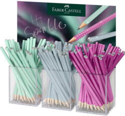 Faber-Castell Grafitceruza display, B, háromszögletű, FABER-CASTELL "Sparkle Aurora", vegyes színek (118256) - eztkapdki