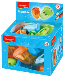 Keyroad Hegyező 2 lyukú tartályos 24 db/display Keyroad Starfish vegyes színek (KR970973)
