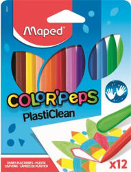 Maped Zsírkréta, MAPED "Color`Peps" PlastiClean, 12 különböző szín (862011)