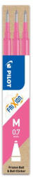 Pilot Rollertoll betét, 0, 35mm, törölhető, PILOT "Frixion Ball/Clicker", rózsaszín, 3db/cs (BLS-FR-7-P-S3)