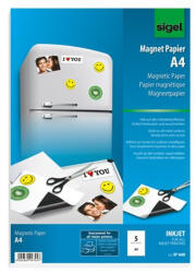 Sigel Mágneses papír, A4, SIGEL, 5lap/cs (IP440)