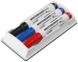 ICO Tábla- és flipchart marker készlet tartóban, 1-3 mm, kúpos, ICO "11 XXL", 3 különböző szín +táblatörlő (9570165002) - eztkapdki