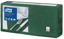 Tork Szalvéta, 1/4 hajtogatott, 3 rétegű, 32, 5x32, 8 cm, Advanced, TORK "Soft Lunch", sötétzöld (477413)