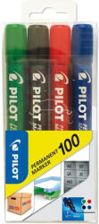 Pilot Alkoholos marker, 1-4, 5 mm, kúpos, PILOT "Permanent Marker 100", 4 szín (SCA-100-S4)