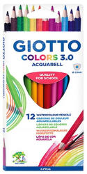 GIOTTO Színes ceruza GIOTTO Colors 3.0 aquarell háromszögletű 12db/készlet (2771 00) - eztkapdki