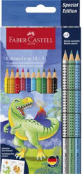 Faber-Castell Színes ceruza készlet, háromszögletű, FABER-CASTELL "Grip Dinoszaurusz" 10+3 különböző szín (201545) - eztkapdki