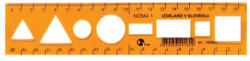 Optima Sablon vonalzó OPTIMA narancssárga 20cm (53033) - eztkapdki