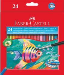 Faber-Castell Akvarell ceruza készlet, hatszögletű, ecsettel, FABER-CASTELL, 24 különböző szín (114425) - eztkapdki