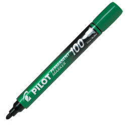 Pilot Alkoholos marker, 1-4, 5 mm, kúpos, PILOT "Permanent Marker 100", zöld (SCA-100-G)
