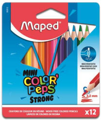 Maped Színes ceruza készlet, háromszögletű, MAPED "Mini Color`Peps Strong", 12 különböző szín (862812) - eztkapdki