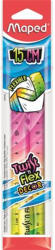Maped Vonalzó, műanyag, 15 cm, MAPED "Twist`n Flex Decor (279115)