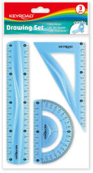 Keyroad Vonalzó készlet 20 cm, flexibilis 3 db/bliszter Keyroad vegyes színek (KR970858)