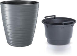 Prosperplast Ghiveci cu inserție MAZE piatră gri 37, 5 cm