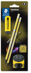 STAEDTLER Grafitceruza készlet, hegyezővel, radírral, HB, STAEDTLER "Norix® 181", sárga (181 SBK2-1) - eztkapdki